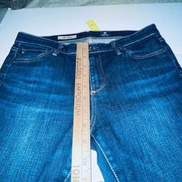 AG Jeans Womens 28R Fits 29x31 Blue Denim Alexa Mid Rise Slim Boot Frayed Hem - Picture 6 of 11